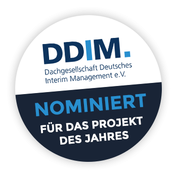 Uwe Scholz: Nominiert für das Projekt des Jahres bei der DDIM Dachgesellschaft Deutsches Interim Management e.V.